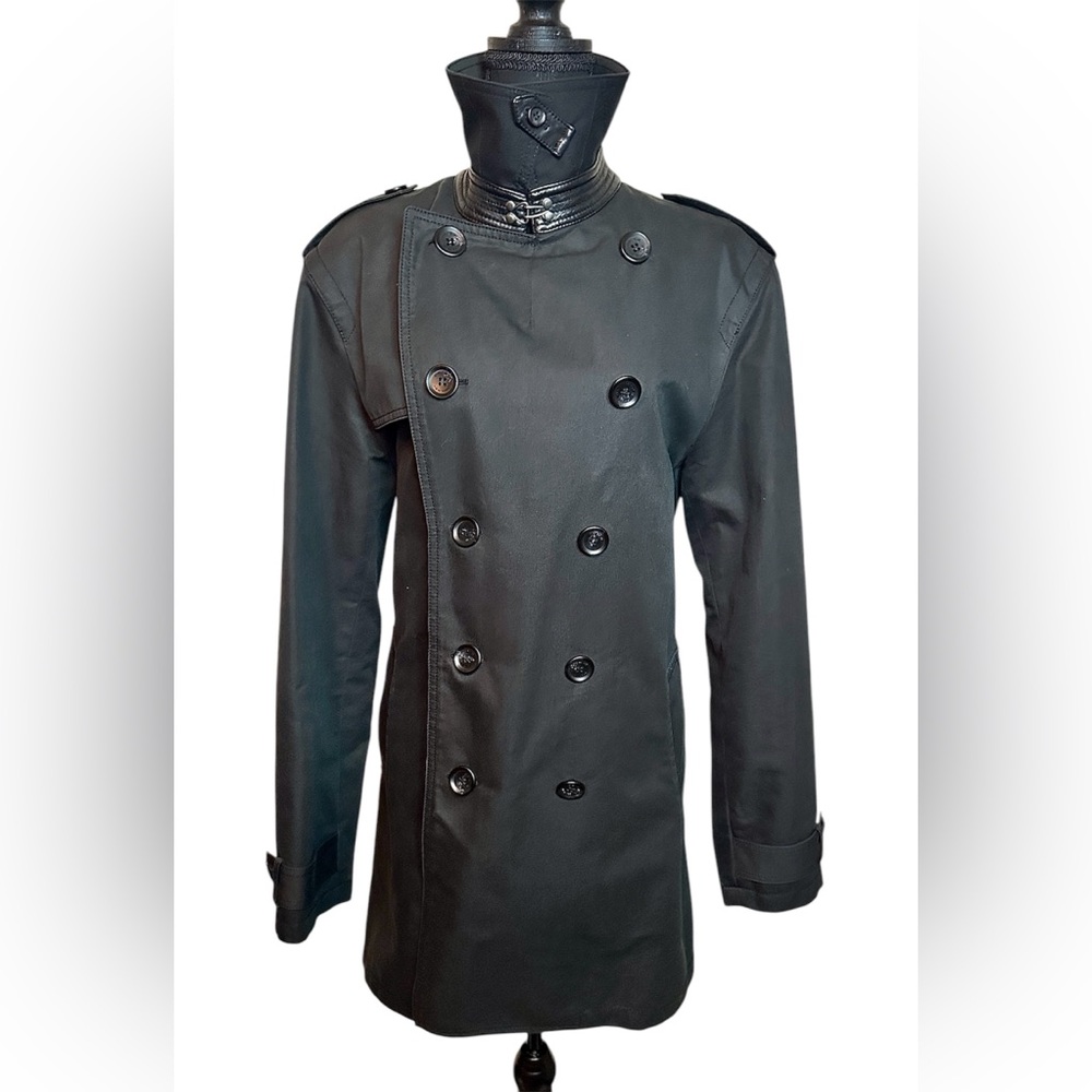 Coach Double Breasted Trench Coat (Like-New; Black; Large) - Picture 3 of 15